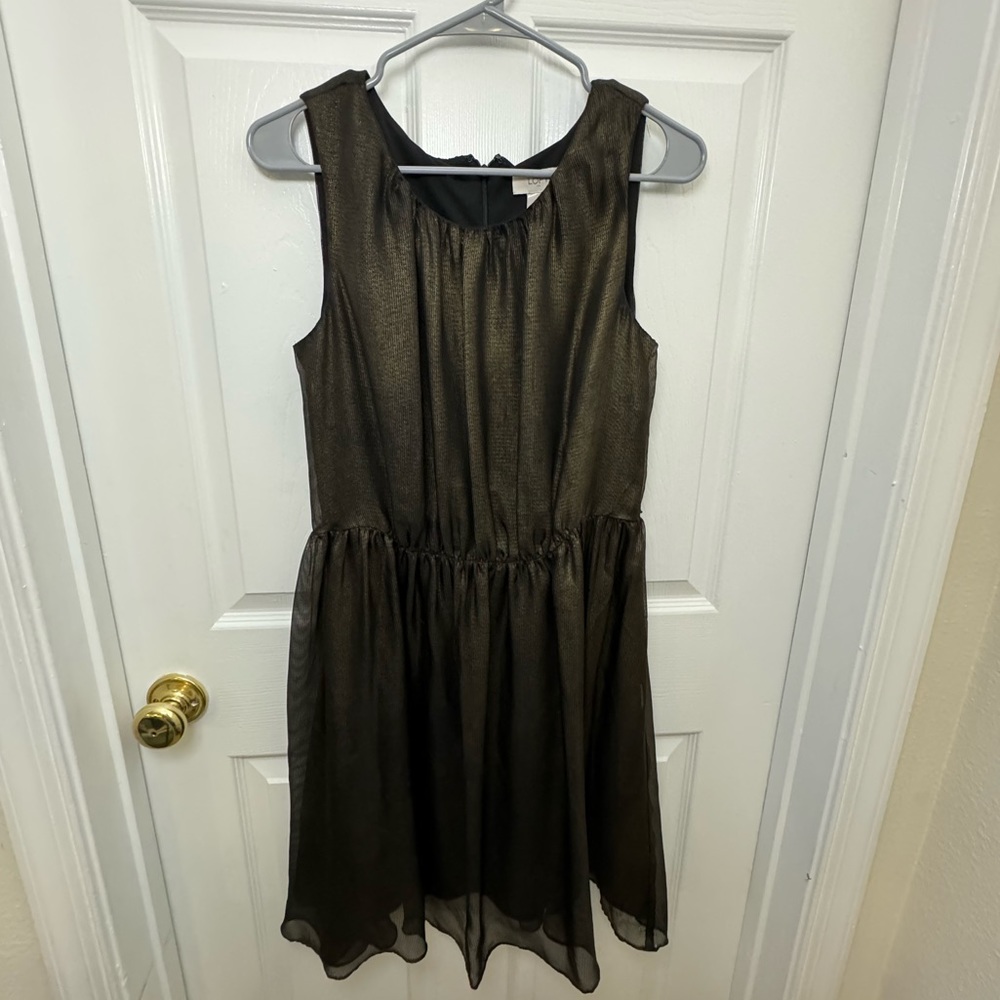 Loft Bronze Shimmer Holiday Dress